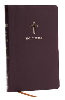 NKJV Holy Bible Ultra Thinline, Burgundy Bonded Leather, Red Letter, Comfort Print