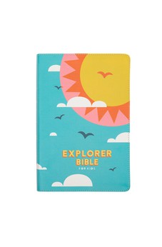 CSB Explorer Bible for Kids, Hello Sunshine LeatherTouch, Indexed, Red Letter, Full-Color Design, Photos, Illustrations, Charts, Videos, Activities