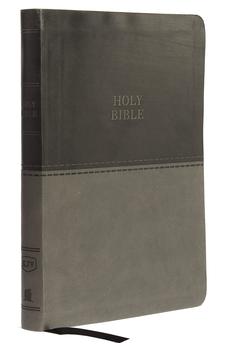 KJV Value Thinline Bible Large Print Leathersoft Gray Red Letter Edition Comfort Print
