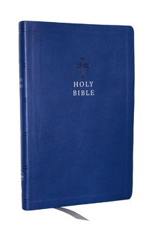 KJV Holy Bible Value Ultra Thinline, Blue Leathersoft, Red Letter, Comfort Print