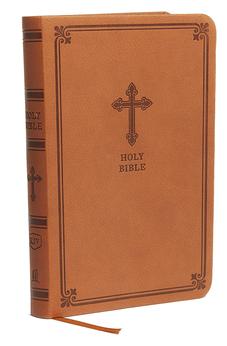 KJV Value Thinline Bible Compact Leathersoft Brown Red Letter Edition Comfort Print