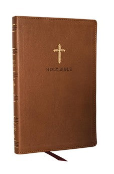 KJV Holy Bible Ultra Thinline, Brown Leathersoft, Red Letter, Comfort Print