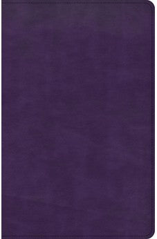 CSB Large Print Personal Size Reference Bible, Purple LeatherTouch, Indexed, Red Letter, Presentation Page, Cross-References, Full-Color Maps, Easy-to-Read Bible Serif Type