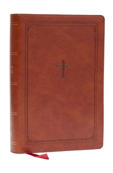KJV Giant Print End-of-Verse Reference Bible, Brown Leathersoft, Red Letter, Comfort Print 9781400349463