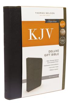 KJV Deluxe Gift Bible Leathersoft Black Red Letter Edition Comfort Print