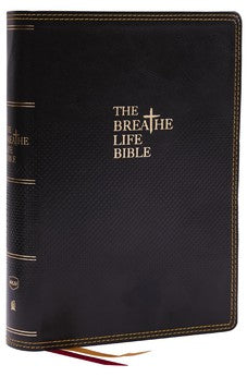 NKJV The Breathe Life Holy Bible: Faith in Action (Black Leathersoft, Thumb Indexed, Red Letter, Comfort Print)