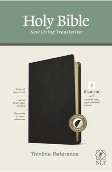 NLT Thinline Reference Holy Bible (Red Letter Genuine Leather Black Indexed): Includes Free Access to the Filament Bible App