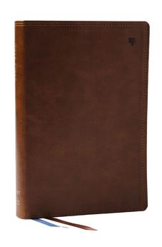 NET Bible Large Print Thinline with Cross References, Brown Leathersoft, Comfort Print, (Thumb Indexed) 9781400334896