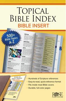 Topical Index: Bible Insert 9781628624267