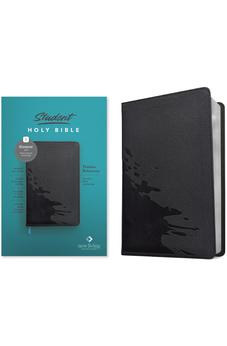 NLT Student Bible, Thinline Reference, Filament Enabled (LeatherLike, Overflow Black, Red Letter) 9781496483898