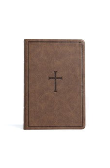 CSB Giant Print Reference Bible, Brown LeatherTouch, Red Letter, Presentation Page, Cross-References, Full-Color Maps, Easy-to-Read Bible Serif Type