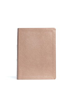 CSB Study Bible, Rose Gold LeatherTouch, Indexed, Red Letter, Study Notes and Commentary, Illustrations, Articles, Word Studies, Outlines, Timelines, Easy-to-Read Bible Serif Type