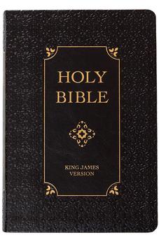 KJV Holy Bible: Obsidian (Black), Giant Print (14 pt) - Thumb Indexed, Faux Leather, King James Version