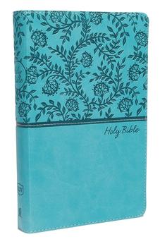 KJV Deluxe Gift Bible Leathersoft Blue Red Letter Edition Comfort Print