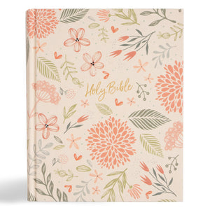 CSB Notetaking Bible, Expanded Reference Edition, Floral Cloth Over Board, Black Letter