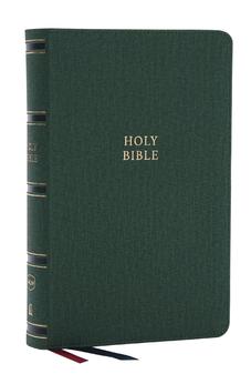 NKJV Single-Column Reference Bible, Verse-by-verse, Green Leathersoft, Red Letter, Comfort Print 9781400335220