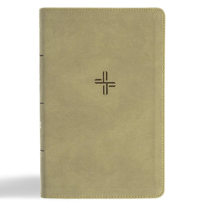 CSB Single-Column Personal Size Bible, Digital Study Edition, Sage SuedeSoft LeatherTouch, Black Letter, Presentation Page, Full-Color Maps, Easy-to-Read Bible Serif Type