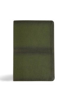 CSB Men's Daily Bible, Olive LeatherTouch, Indexed, Black Letter, Reading Plan, Articles, Callouts, Study Tools, Easy-to-Read Bible Serif Type