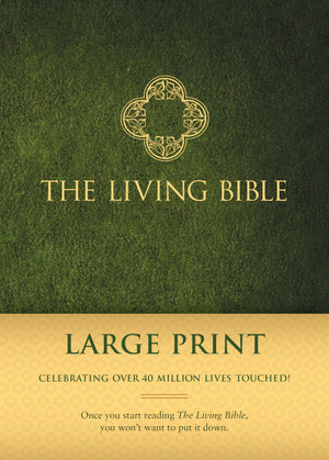 Living Bible Large Print Edition (Hardcover, Green)