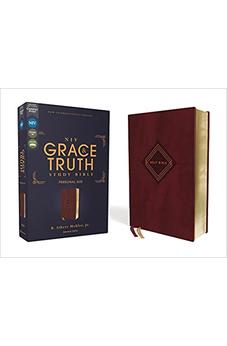 NIV The Grace and Truth Study Bible, Personal Size, Leathersoft, Burgundy, Red Letter, Comfort Print 9780310447450