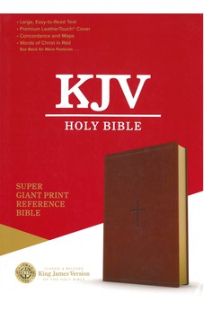 KJV Super Giant Print Reference Bible Brown Leathertouch