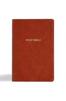 KJV Giant Print Reference Bible, Burnt Sienna LeatherTouch, Red Letter, Presentation Page, Sewn Binding, Cross-References, Full-Color Maps, Easy-to-Read Bible MCM Type