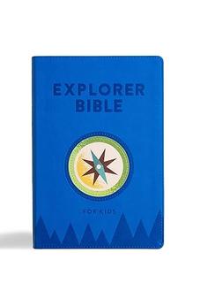 KJV Explorer Bible for Kids, Royal Blue LeatherTouch, Indexed, Red Letter, Full-Color Design, Photos, Illustrations, Charts, Videos, Activities, Easy-to-Read Bible MCM Type