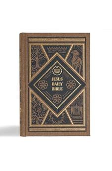 CSB Jesus Daily Bible, Brown Cloth Over Board, Guided 52-Week Reading Plan, Easy-to-Read Bible Serif Type
