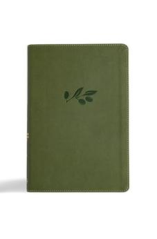 CSB Giant Print Reference Bible, Digital Study Edition, Olive LeatherTouch, Indexed, Red Letter, Easy-to-Read Bible Serif Type