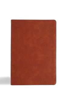 CSB Giant Print Single-Column Bible, Burnt Sienna LeatherTouch, Black Letter, Presentation Page, Sewn Binding, Full-Color Maps, Easy-to-Read Bible Serif Type