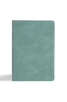 CSB Giant Print Single-Column Bible, Earthen Teal SuedeSoft LeatherTouch, Black Letter, Presentation Page, Sewn Binding, Full-Color Maps, Easy-to-Read Bible Serif Type