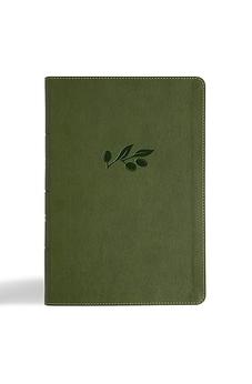 CSB Giant Print Single-Column Bible, Olive LeatherTouch, Black Letter, Presentation Page, Sewn Binding, Full-Color Maps, Easy-to-Read Bible Serif Type