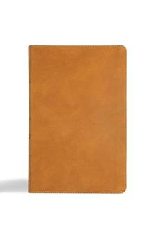 CSB Thinline Bible, Digital Study Edition, Camel SuedeSoft LeatherTouch, Red Letter, Easy-to-Read Bible Serif Type