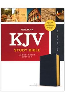 KJV Study Bible, Large Print Edition--soft leather-look, black