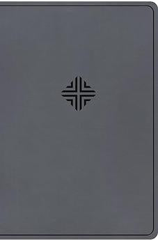 CSB Large Print Thinline Bible, Value Edition, Charcoal LeatherTouch, Red Letter, Presentation Page, Sewn Binding, Full-Color Maps, Easy-to-Read Bible Serif Type