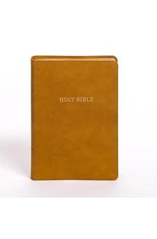 KJV Personal Size Giant Print Bible, Camel SuedeSoft LeatherTouch, Red Letter, Presentation Page, Footnotes, Full-Color Maps, Easy-to-Read Bible MCM Type