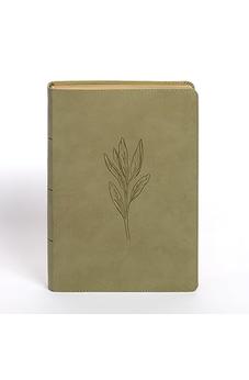 NASB Super Giant Print Reference Bible, Sage SuedeSoft LeatherTouch, Indexed, Red Letter, Presentation Page, Sewn Binding, Footnotes, Full-Color Maps, Easy-to-Read Bible Karmina Type