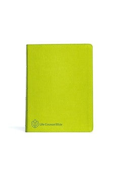 CSB Life Counsel Bible, Apple Green LeatherTouch, Indexed, Black Letter, Articles, Word Studies, Quotes, Cross-References, Easy-to-Read Bible Serif Type