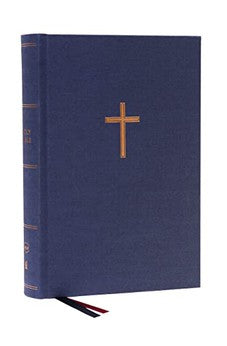 NKJV Single-Column Wide-Margin Reference Bible, Cloth over Board, Blue, Red Letter, Comfort Print 9780785294542