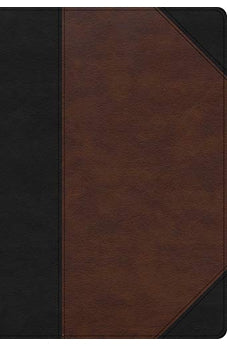 CSB Super Giant Print Reference Bible, Black/Brown LeatherTouch