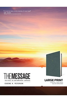 The Message Large Print (Hardcover Deluxe Charcoal Linen Cross): The Bible in Contemporary Language 9781641581226