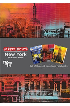 Street Notes-New York: Set of three 48-page lined notebooks