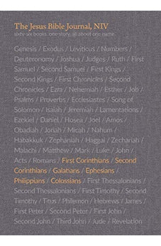 NIV The Jesus Bible Journal, 1 Corinthians - Colossians, Paperback, Comfort Print