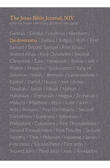 Bible Journal, NIV The Jesus Bible - Deuteronomy, Comfort Print