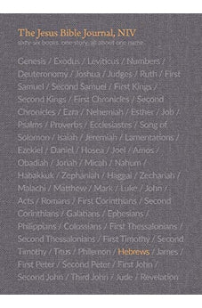 NIV The Jesus Bible Journal, Hebrews, Paperback, Comfort Print