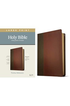 KJV Large Print Thinline Reference Holy Bible (Red Letter, LeatherLike, Brown Mahogany)