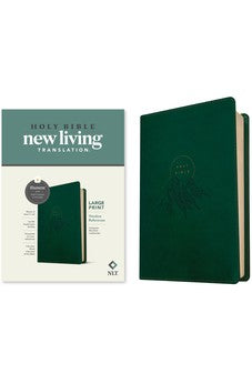 NLT Large Print Thinline Reference Bible, Filament-Enabled Edition (Red Letter, LeatherLike, Evergreen Mountain )