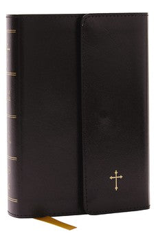 KJV Compact Bible w/ 43,000 Cross References, Black Leatherflex with flap, Red Letter, Comfort Print