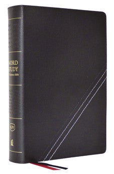 KJV Word Study Reference Bible, Bonded Leather, Black, Red Letter, Thumb Indexed, Comfort Print