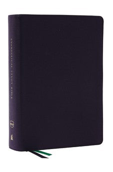 NKJV Evangelical Study Bible Christ-centered. Faith-building. Mission-focused. (Black Genuine Leather, Red Letter, Thumb Indexed, Large Comfort Print) 9780785292753